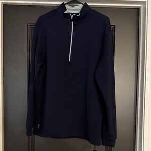 Men's Classic Navy Zip-Up Sweater